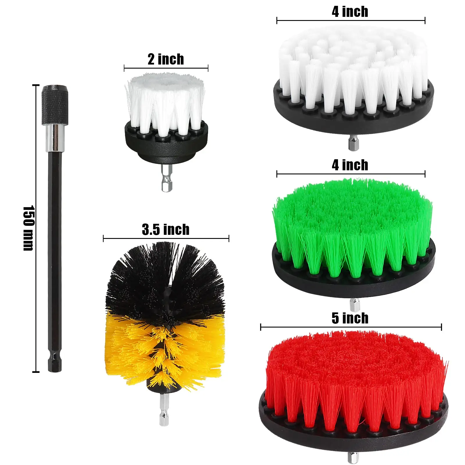 Stiff Hand Scrub Brushes for Cleaning Heavy Duty Utility Outdoor Scrub Brush with Long Handle All Purpose Boat & Car Cleaning Brush and Bathroom