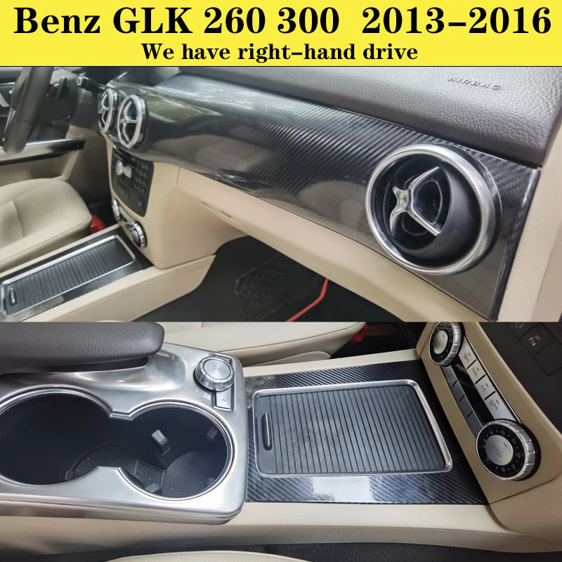 

Suitable for GLK 260 Interior Stickers,Carbon Fiber Modified Film for Central Control Gear Shift for Mercedes Benz GLK 2013-2016