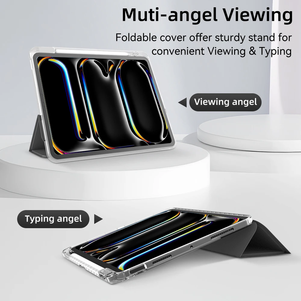 Transparency Case for 2024 iPad Pro 13in 11in M4 Air 11-inch 13-inch M2 iPad 10th Gen 10.9 Air 4/5 iPad 7/8/9th 10.2 5/6th 9.7in Best Sellers In Computer, Office & Education