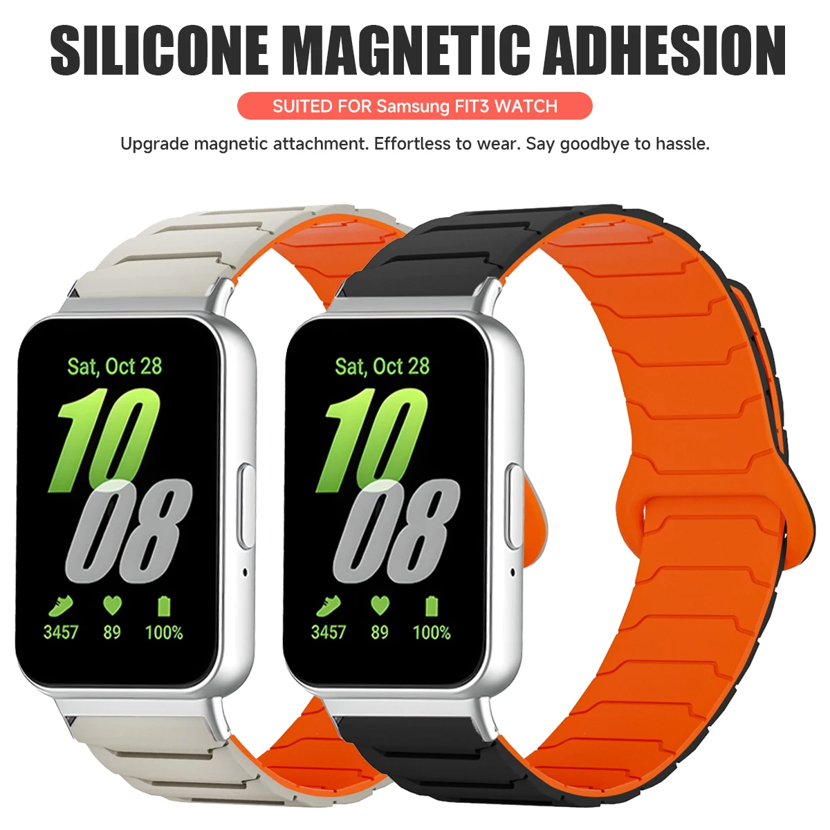 Magnetic Silicone Sport Watch Band Strap - Unisex Bracelet Accessory