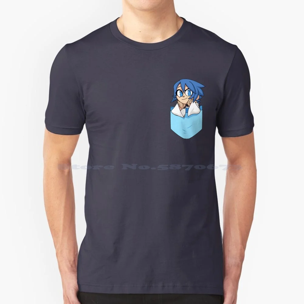 Pocket Aqua T Shirt 100% Cotone Tee Aqua Kingdom Hearts Khbs Kh Bbs Birth By Sleep