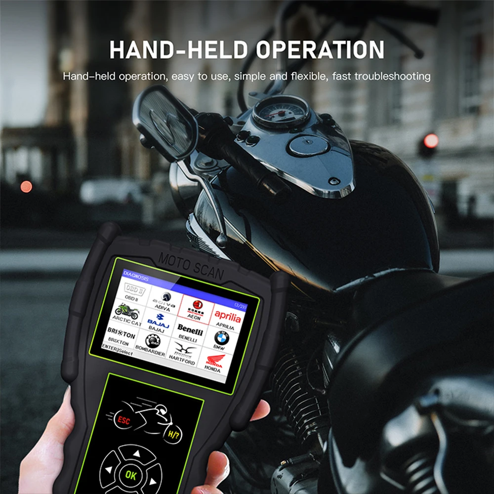 Original JDiag M100 PRO Motorcycle Diagnostic Tool Universal Motorbike Battery Tester for k-awasaki y-amaha s-uzuki etc Motor