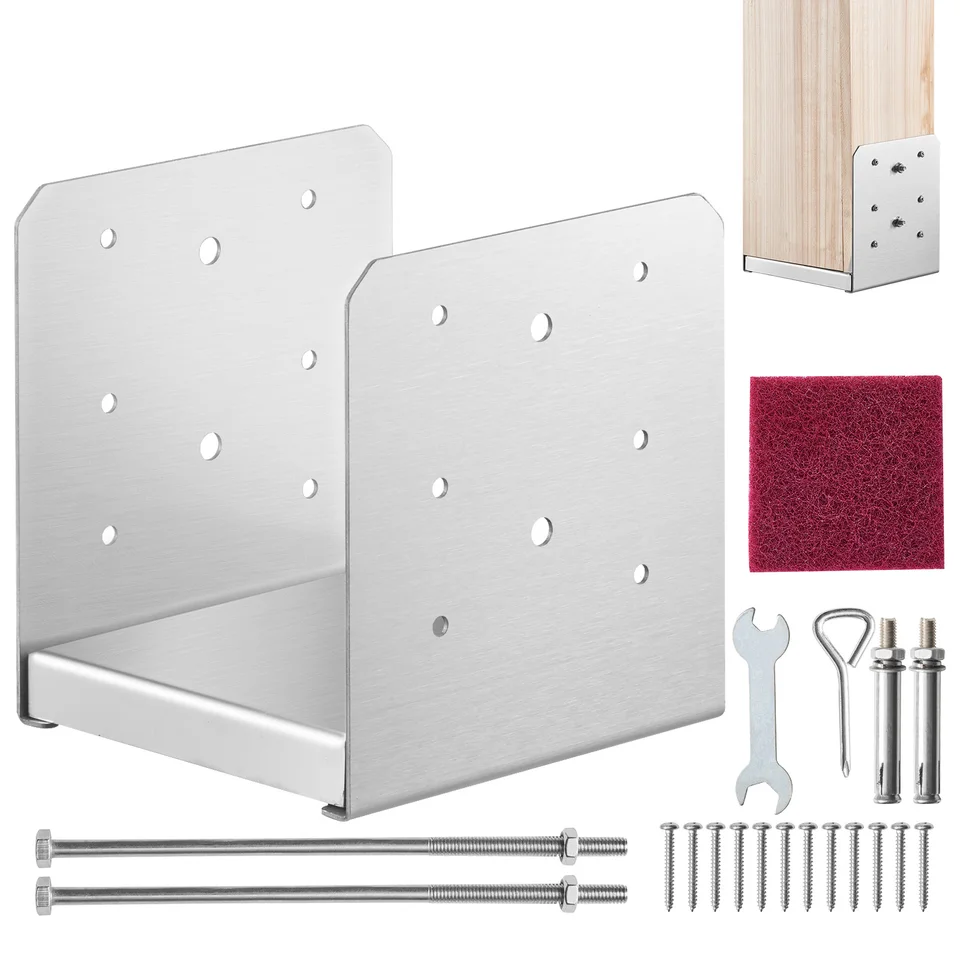 4x4 Post BasePcs-Inner Size 3.6x3.6-Heavy Duty Metal Post Brackets-Deck - View #8
