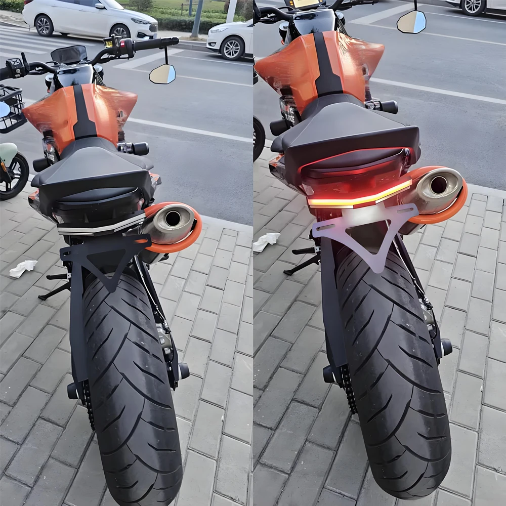 NEW DUKE 790duke 890duke 2018 - 2025 리어 숏 테일 스톡 번호판 홀더 테일스톡 브래킷 통합 LED 790 890