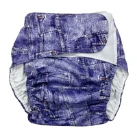 Reusable Printed Nappies for Adults, Size Adjustable, Waterproof Diaper Pants for Elderly or disabled, 1Pc 1