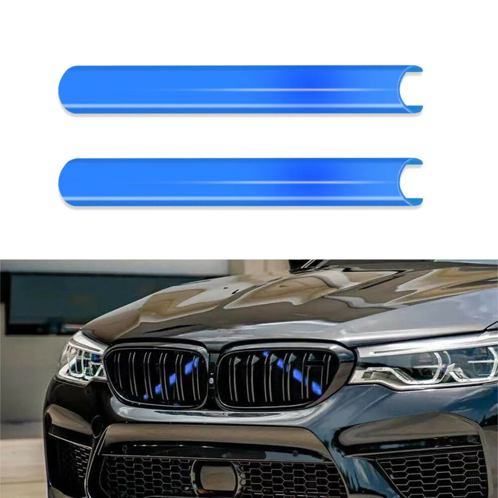 1piar Car Front Grille Trim Strips Cover Frame Sticker For BMW F10 F11 F07 F18 F06 Car Interior Replacement Parts