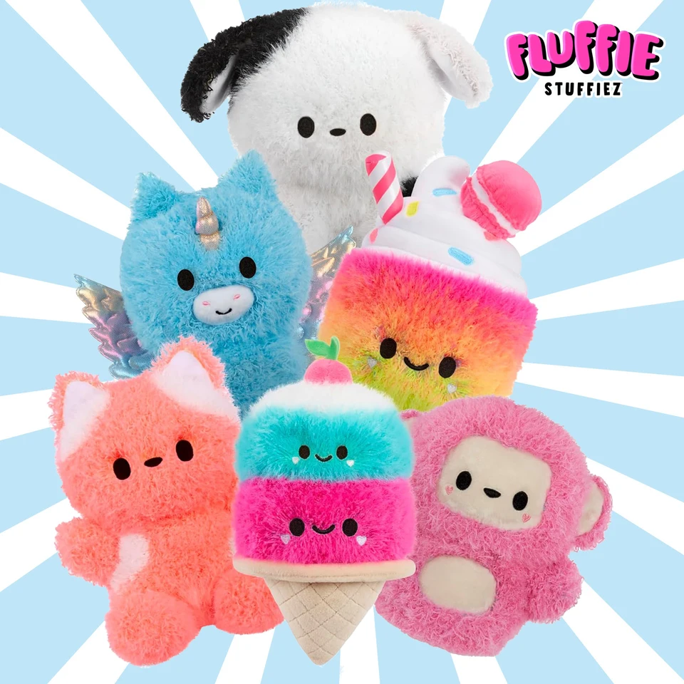 Fluffie Stuffiez Bee Plush Toy - Surprise Reveal Collectible With Pullable Fluff