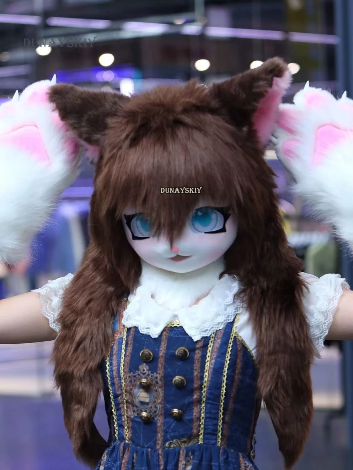 Fursuit Kigurumi Cute Furry Headsets Animal Cosplay Costumes Comiket Furries Rubbit Doll Cat Comiket Furries Doll costumes 10