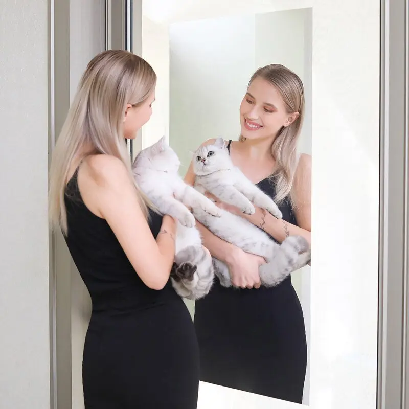 1pc 30 30cm Flexible Self Adhesive collage Full Body Mirror Sticker for Wall Bathroom Dorm Reflective Glass Vinyl Film