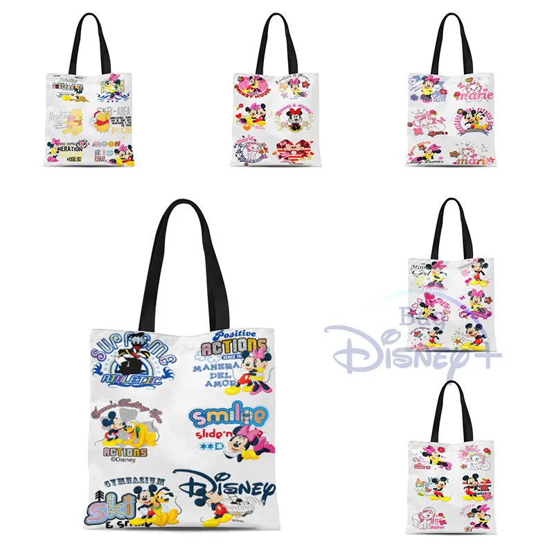 

Disney Mickey and Minnie Handbags Women's Bag 2022 Child Trend Blue Pink Large Capacity Leisure Luxury Bag Side Bags for Women