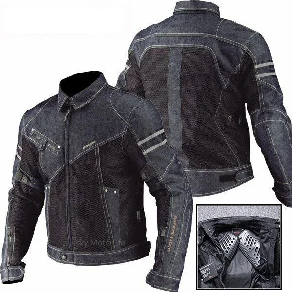 JK006 Jacket Spring Breathable Denim Mesh Racing Ride High-performance Drop Resistance Clothing Motorcycle Jacket 1