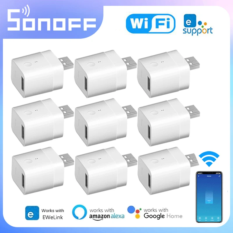 

Смарт-переключатель SONOFF Micro 5 В, USB, с голосовым управлением