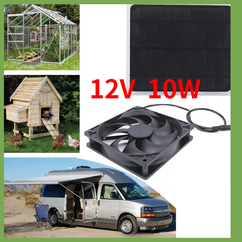 

Solar Panel12v Panel Outdoor Chicken Coop Fan Ventillator Complete Kit Camping Photovoltaic Panels Home Light Usb Power