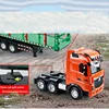 Flatbed Construction Truck Remote Control 9-Channel Lumber Transportation Sound Light Children'S Toys Trucks Gifts 1:18 Metal 5