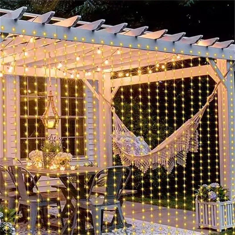 Description Picture 3 of itemRemote Control 8 Mode USB LED Curtain Garland String Lights 3M/6M Outdoor Garden Fairy Light Christmas Tree Wedding Decorations