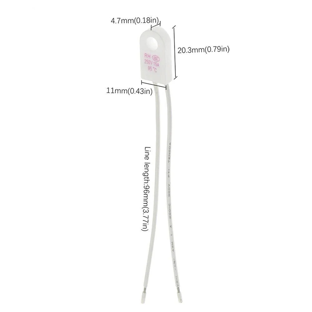 2PCS Thermal Fuse RH/TF 150 Degrees Celsius Over-Temperature Protector 250V 95C/115C/125C/130C/135C/150C/185C/230C