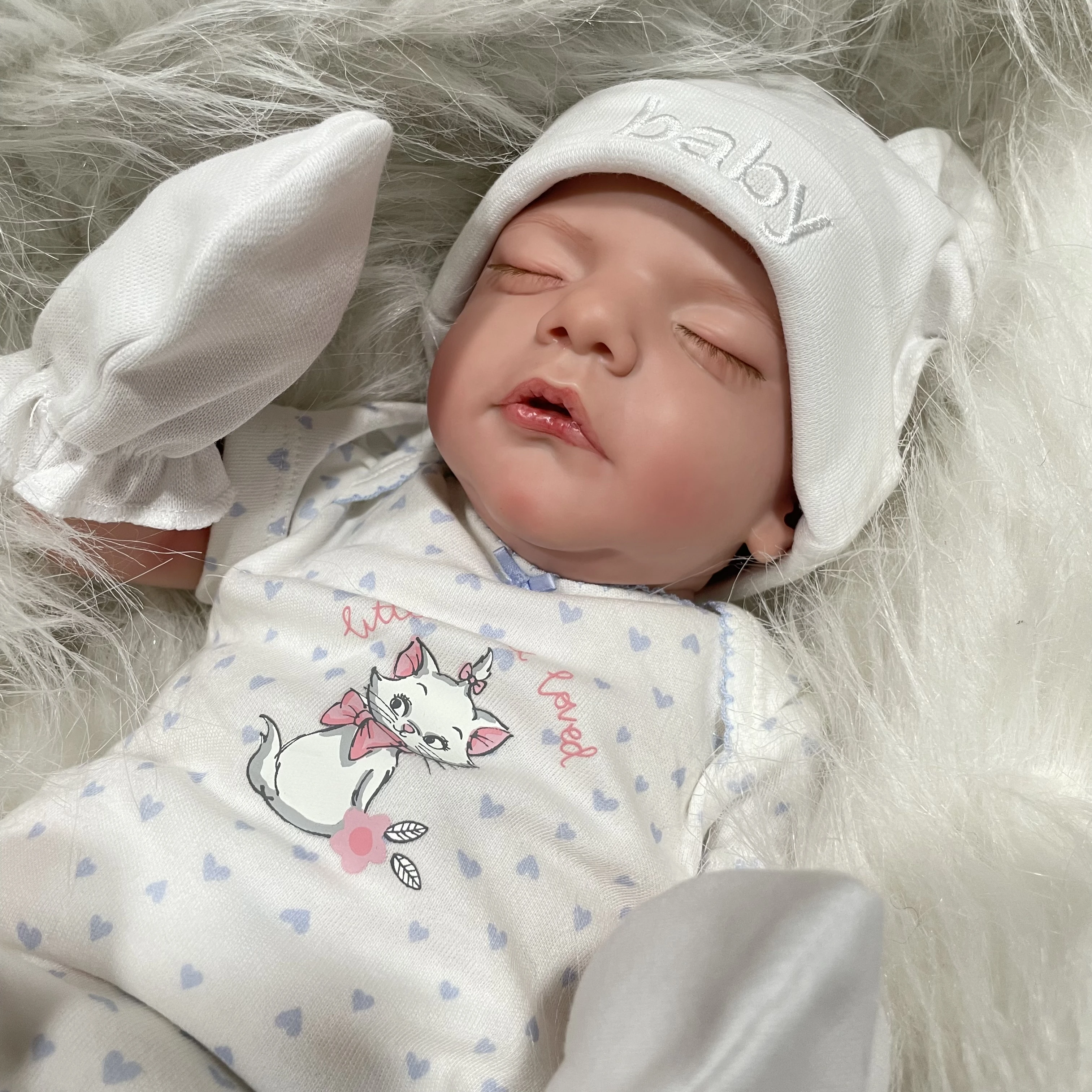 

45CM Finished Reborn Baby Doll Sam Already Painted Soft Touch 3D Skin Visible Veins Collectible Art Doll 19inch