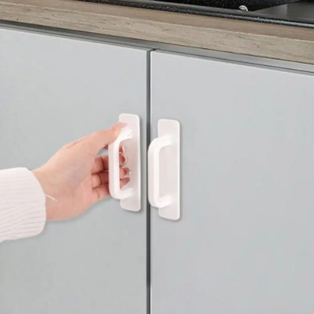 Self-adhesive Drawer Handles Paste Plastic Wardrobe Handle Organizer Durable Multi-purpose Door Handle Window Cabinet