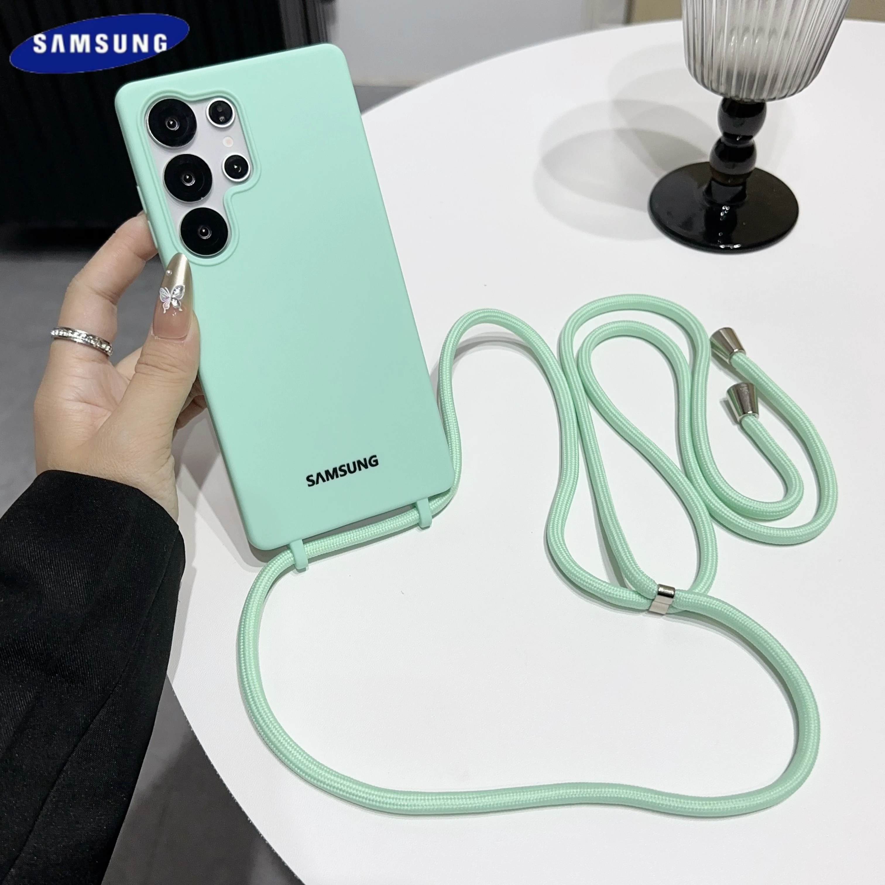 Elegant Crossbody Necklace Lanyard Phone Case with TPU Soft Cover