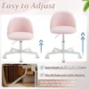 Comfy Small Office Chair with Wheels, Rolling Swivel Computer Task Chair for Home Office,Bedroom, Offices Chairs 6