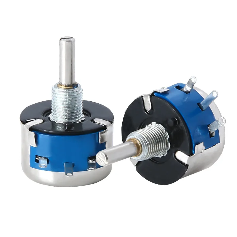 

2Pcs WX14-12 3W single-turn wire-wound potentiometer with lock neck