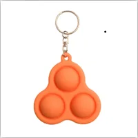 Mi ni Bear Decompression Flip Keychain ilicone Simple Dimple Fidget Toy Kid Stress Relief Sensory Toy Adults Silicone Keychain 2