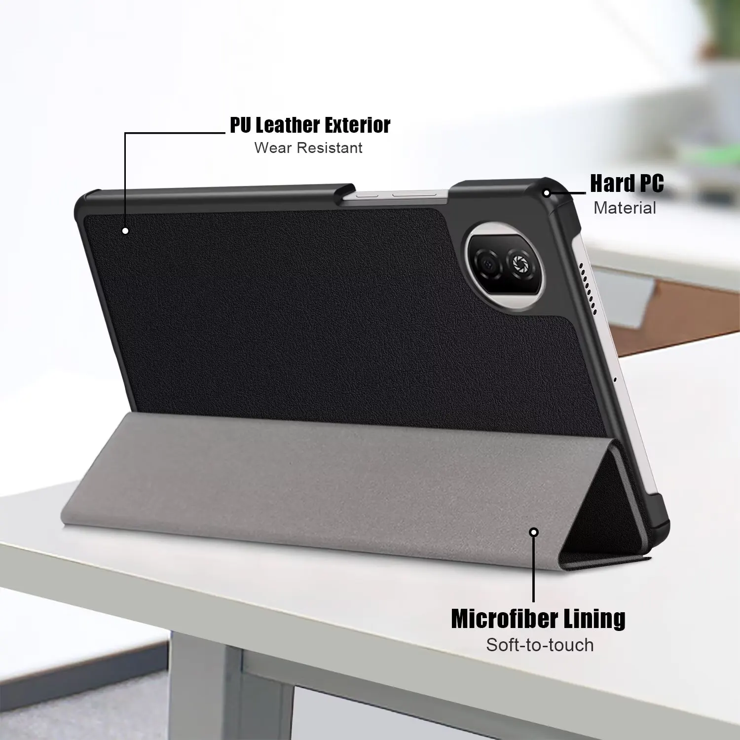 Ultra Slim PU Leather Kickstand Tablet Case - Full Protective and Portable