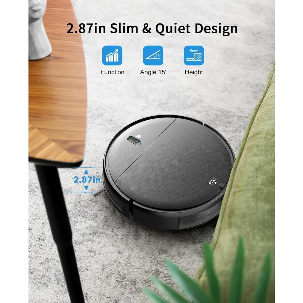 Robot Vacuum and Mop Combo, 2 in 1 Mopping Robot Vacuum Cleaner with Schedule, Wi-Fi/App, 1400Pa Max Suction 5