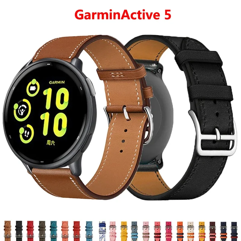 Leather Band for Garmin vivoactive 5 Smart Wristband Quick Releas Strap for GarminActive 5 Correa Bracelet Watches Accessories