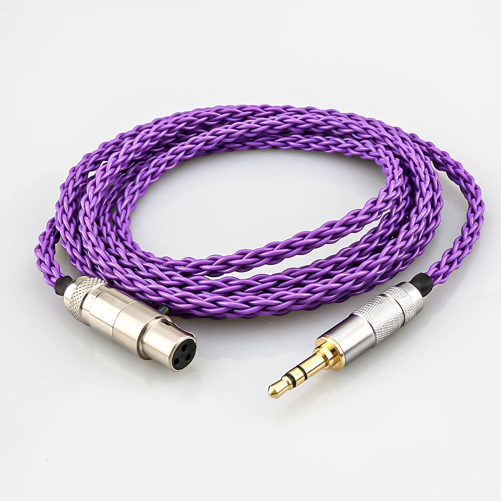 Hot Sale 8 Core Audio Headphone Upgraded cables 3.5mm stereo plug to mini XLR for AK G Q701, K240S ,K271 ,K702 ,K141 ,K171, K712