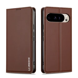 Premium Flip Leather Wallet Phone Case with Cash and Card Pockets - Google Pixel 8 Pro (Brown)