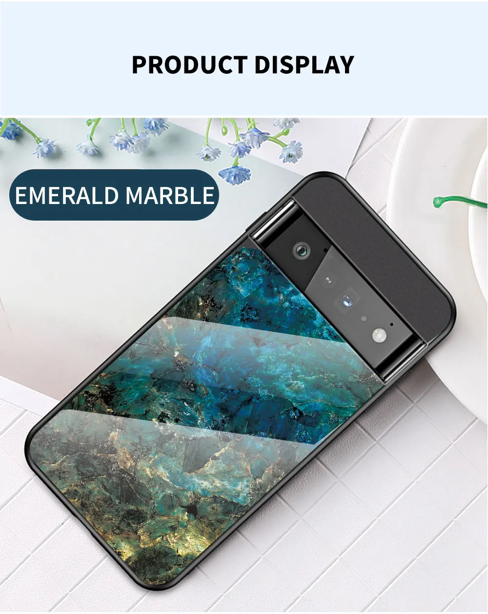 Per Google 7 6 Pro Custodia DECLAREYAO Cover in vetro rigido per Google Pixel 5 XL 4 4A 3 3A 2 1 Custodia in silicone ultra sottile Tempere_voghion.com