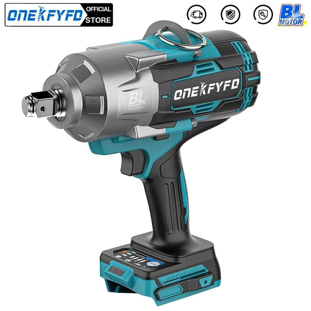 2100N.M Brushless Cordless Electric Impact Wrench Rechargeable 3/4" Power Tools Compatible Makita 18V Battery