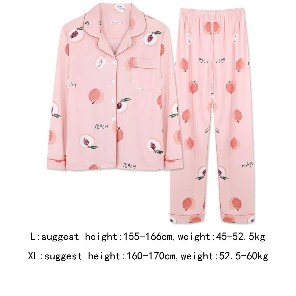 Long-Sleeved Women's Two-Piece Pajamas Large Size Cotton Material Homewear Suit Soft Fabric Loose Fit Maternity Pajamas