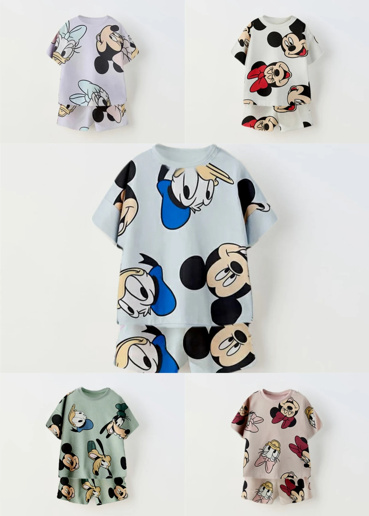 Minnie's Short Sleeved Shorts Two-piece Set For Boys' Clothing Summer Children's Short Sleeved T-shirt Set Children's Iconic Brand Set