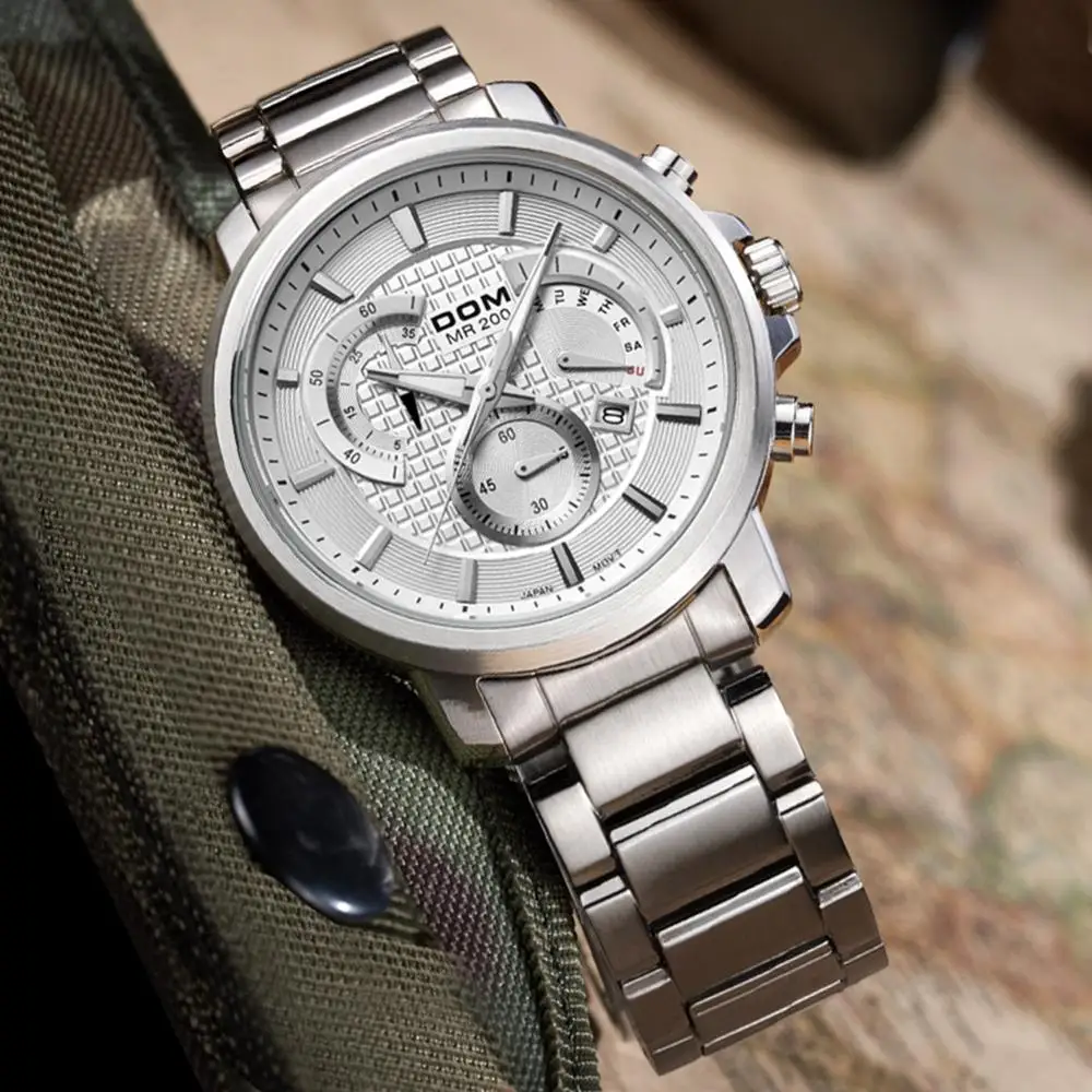DOM  Luxury Brand Watches Men Sports Watches Waterproof Luminous Quartz Men Business Wrist Watch Clock Male Relogio M-506D