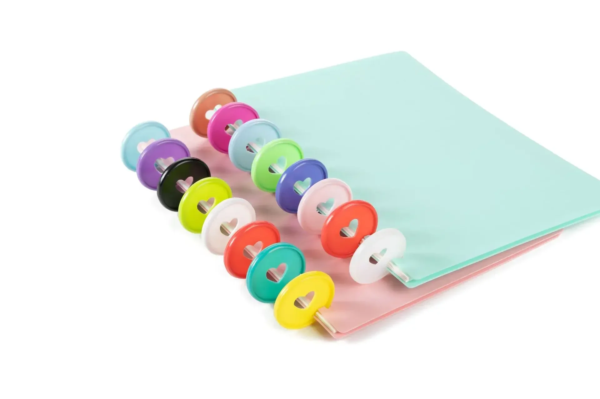 12pcs 35mm Notebook Loose-leaf Rings Hand Account Book Accessories Plastic Rings Mushroom Hole Discs Loose-leaf Disc Ring Binder