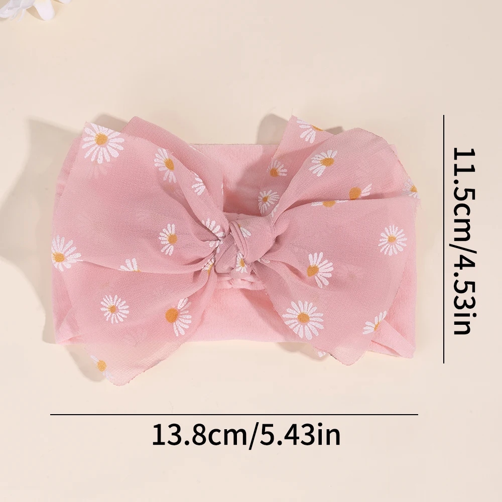 Fascia Per Capelli Neonata Con Grande Fiocco E Fiore In Pizzo | 0-36 Mesi Elastica | Battesimo E Festa