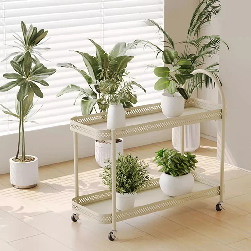 

Sitting Room Luxury Flowerpot Stand Wheels Multilayer Flooring Plant Stand Indoor Arredo Giardino Per Esterno Balcony Furniture