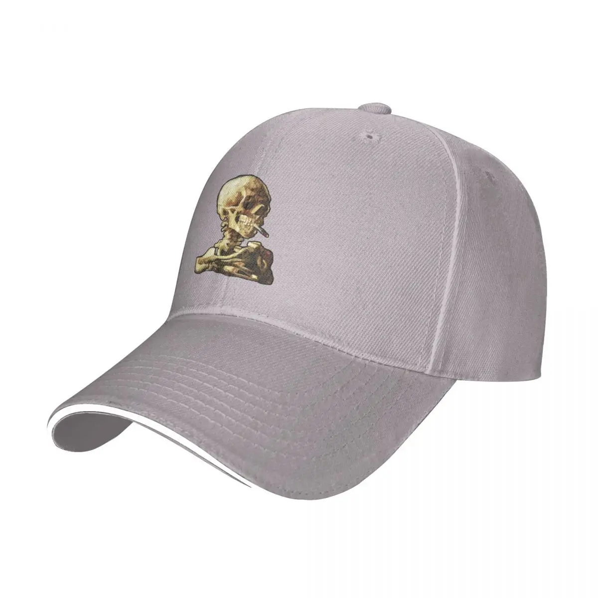 Vincent Van Gogh - Skull of a Skeleton with Burning Cigarette Cap baseball  cap Golf hat man horse hat Ladies hat Men's - AliExpress