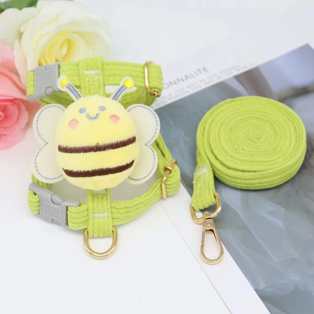 Pet chest and back lightweight cat chest and back fashionable cute little bee chest and back dog out door traction rope 4