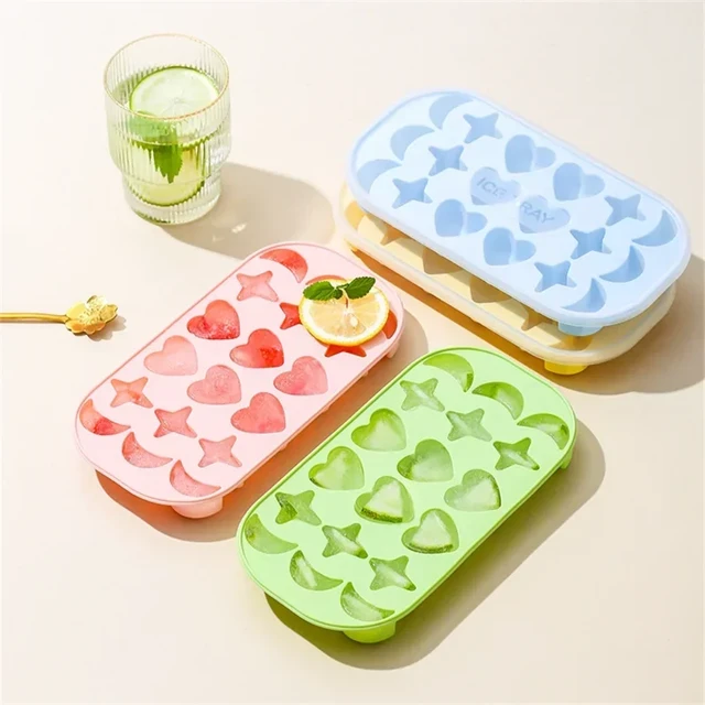 6 Holes Silicone Ice Cube Tray With Lid Ice Cream Mold DIY Maker