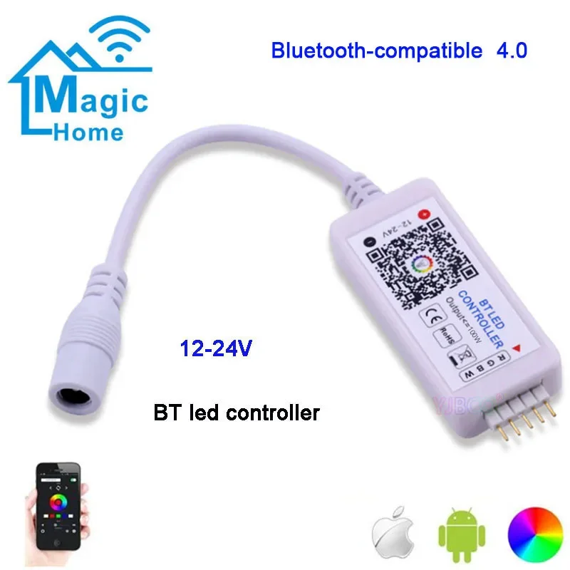 

Mini DC 12V-24V BT LED RGBW Controller 4 Channel Bluetooth-compatible 4.0 IOS Android APP for RGB RGBW RGBWW LED Strip Light