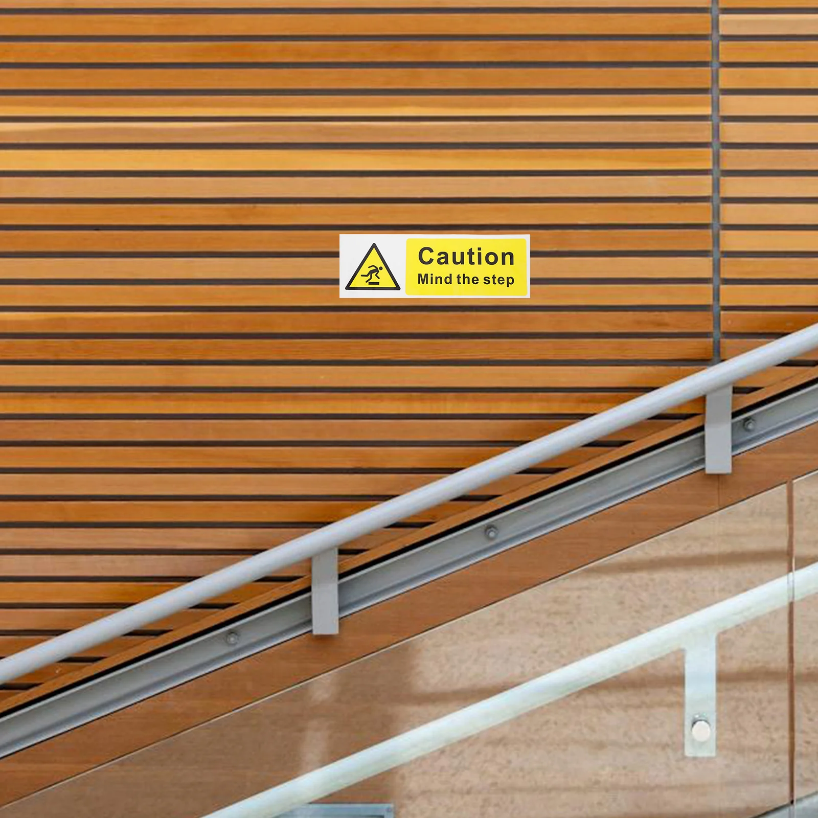 Mind The Step Self Adhesive Safety Signs Warning Stickers Caution Floor Decals Traffic Protection Roadway Safety