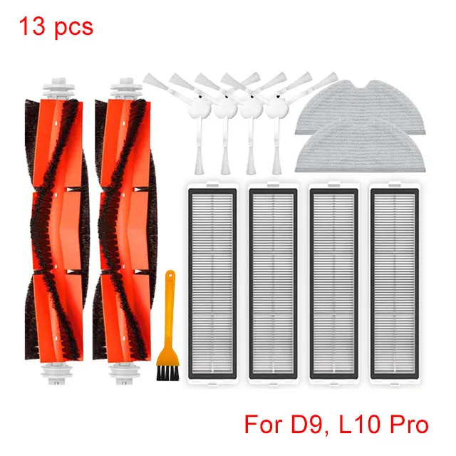 Advanced Spare Parts & Accessories Kit for Robot Vacuum: Main/Side Brushes, Mop, HEPA Filter