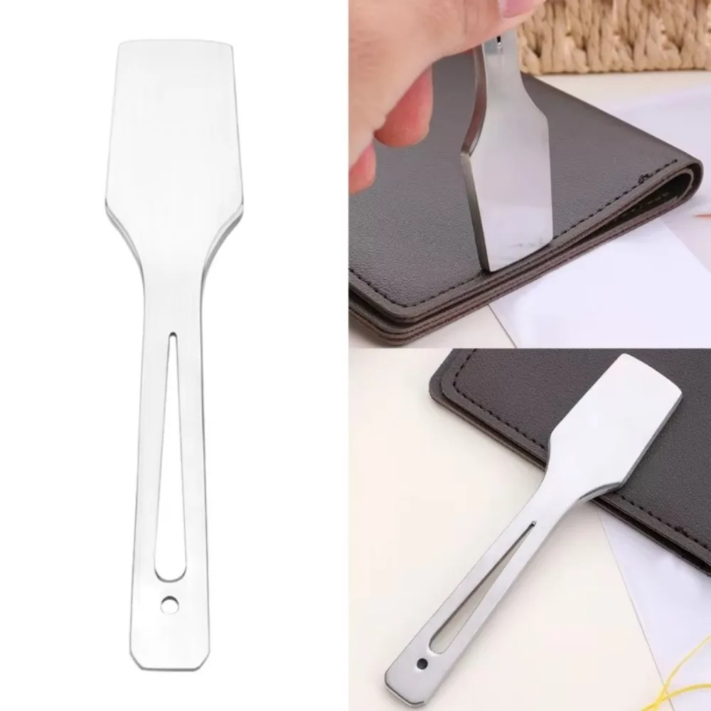 Stainless Steel Leather Edging Flatten Tool Edging Smoothing Rust Resistant Knock Line Tool Comfortable Pressed Flat