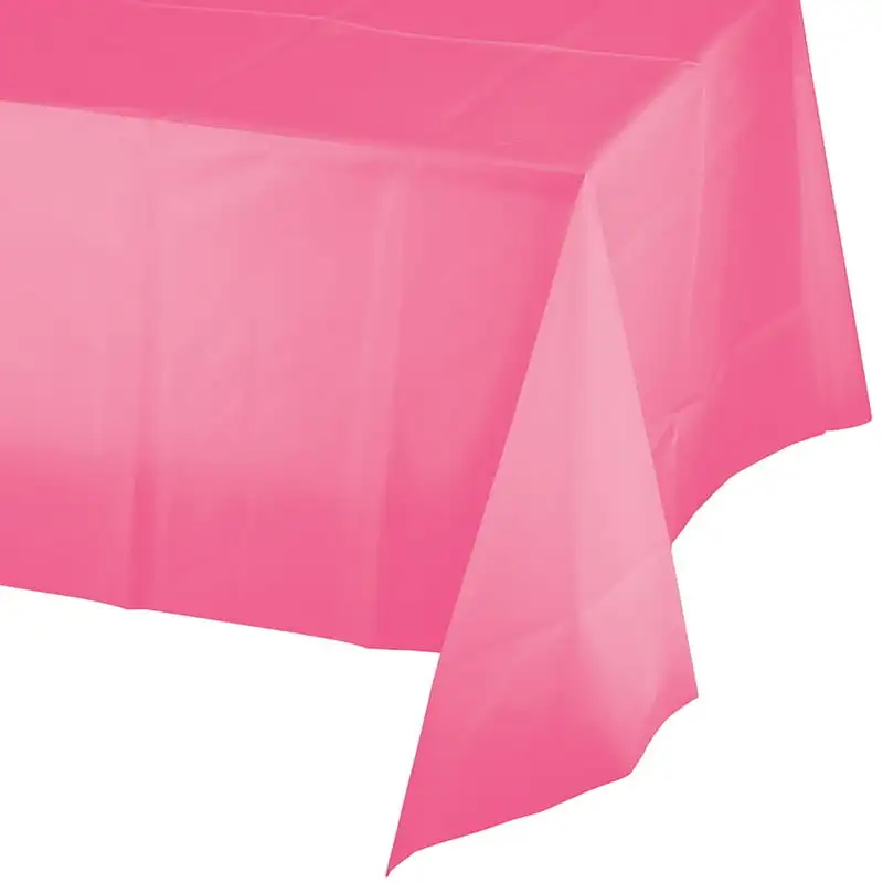 

Pink Plastic Tablecloths, 3 Count