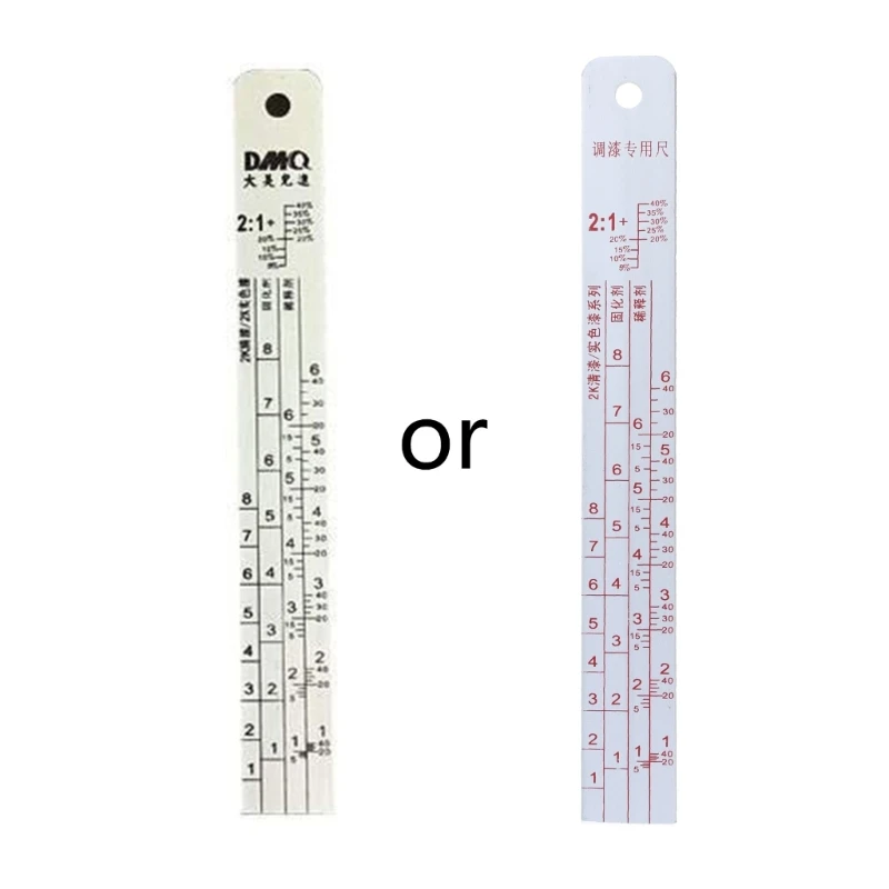 

Car Paint Mixing Ruler Stainless Steel Ratio Scale Ruler Corrosion-resistant 667A