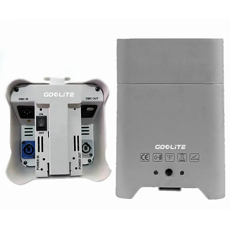 1-24pcs With Battery Wireless DMX Wifi Remote Led Wedding Uplight 6x15w RGBWAUV 6in1 LED Par DJ Sound Party Flightcase 4