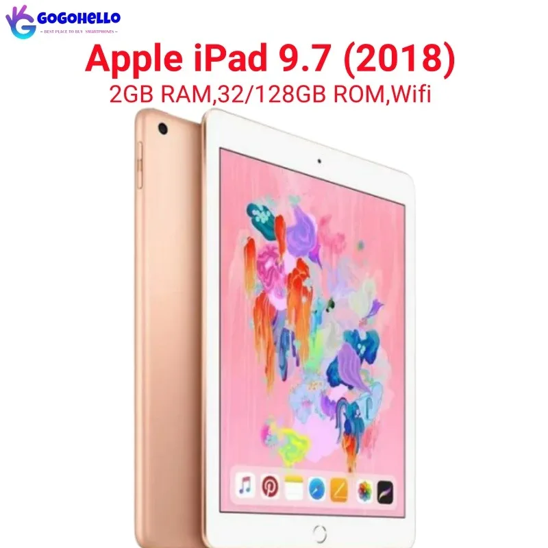 

Original Apple iPad 9.7'' 2018 iPad 6th Gen Wifi 32/128GB 9.7'' A10 Fusion IPS LCD iPad iOS 11.3 95% New Tablet